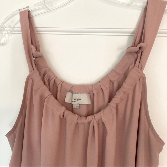 Ann Taylor Loft dusty rose flowing cami top - Picture 4 of 7